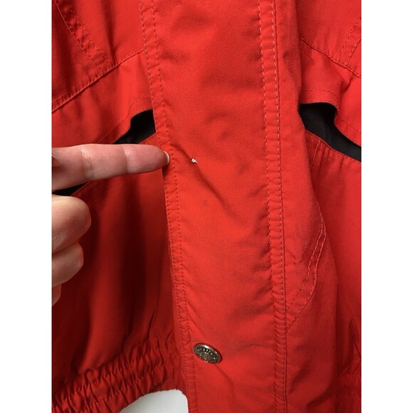 Vintage Schöffel Snow Powder Gore-Tex Hooded Ski Jacket Men's 40/L Red Blue READ - Picture 9 of 13